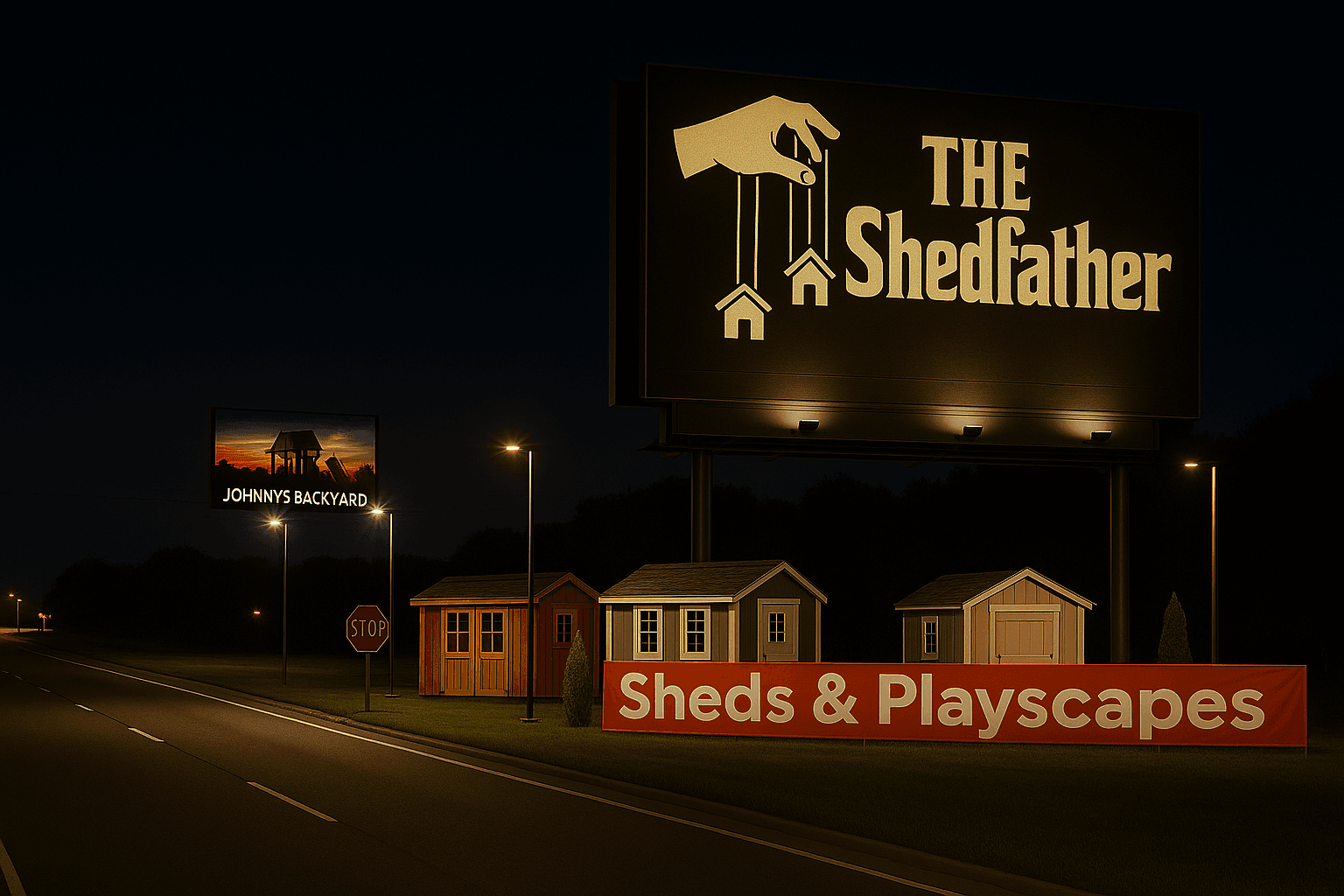 The Shedfather Houston Spring Texas showroom and custom shed display
