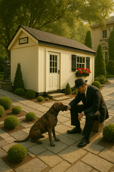The Shedfather with his loyal companion
